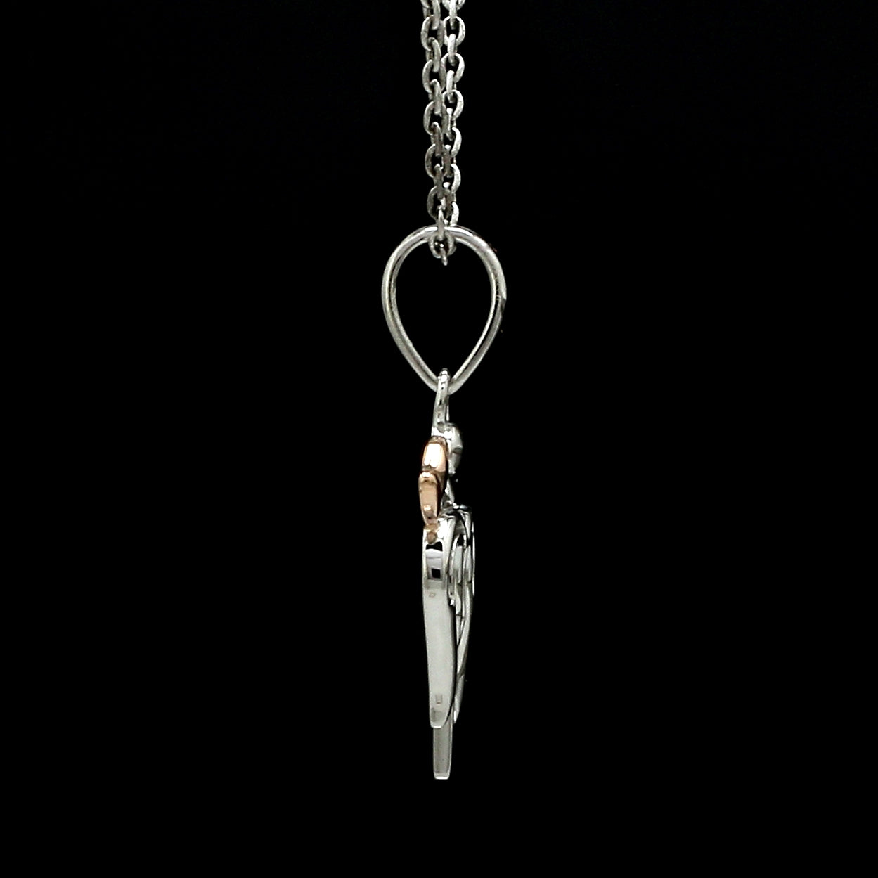 Plain Platinum Rose Gold Shiv Ji Trishul Pendant JL PT P Trishul-RG