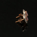 Load image into Gallery viewer, 18K Rose Gold Pink Emerald Cut Diamond Earrings with Light Pink &amp; White Round Diamond JL AU PD 106
