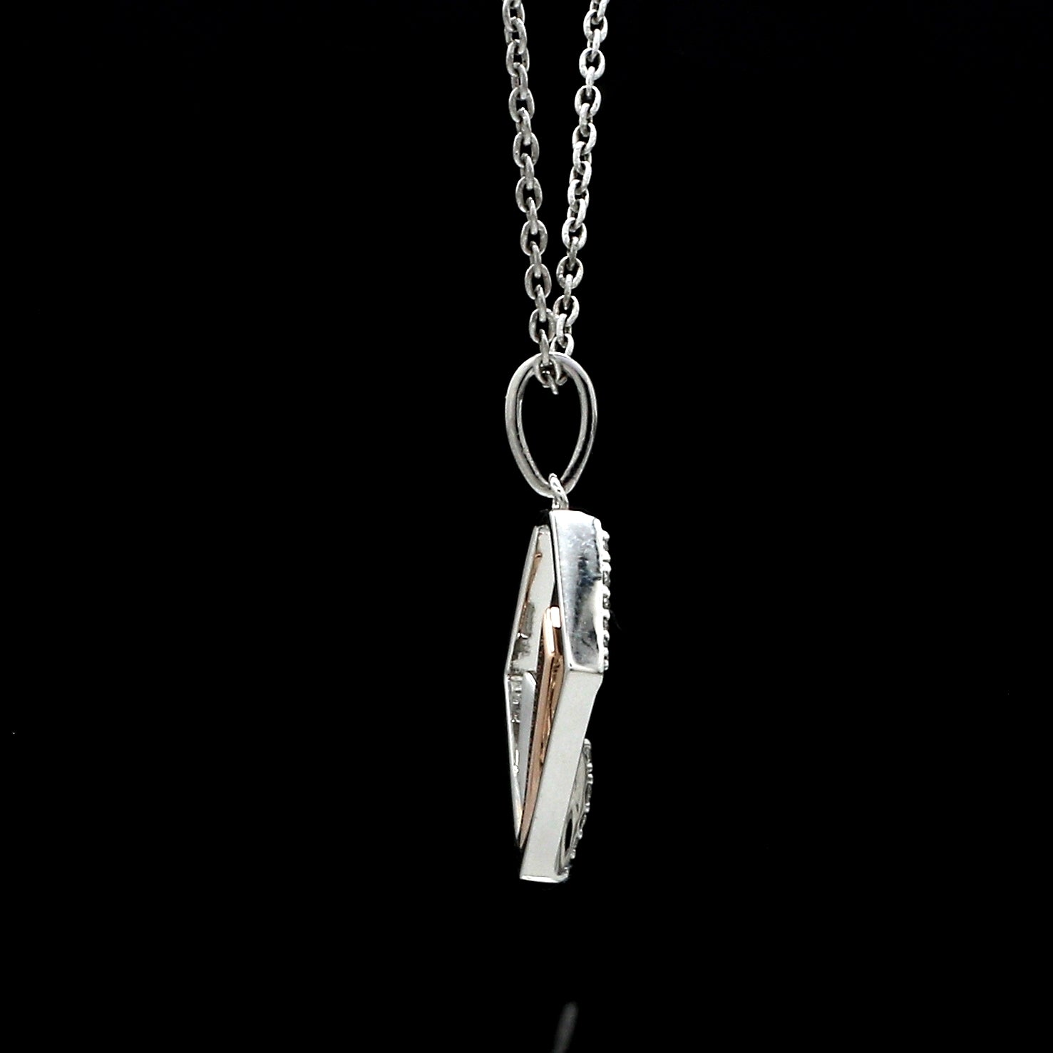 Evara Platinum & Rose Gold Diamonds Pendant JL PT P 255