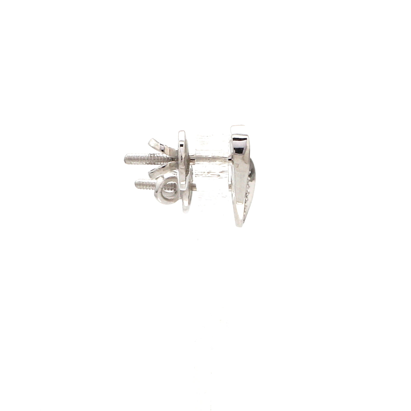 Evara Platinum Diamond Heart Earrings JL PT E 326   Jewelove.US
