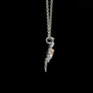 Maple Leaf Heart Platinum Rose Gold Fusion Pendant JL PT P 211   Jewelove.US