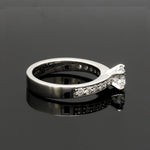 Load image into Gallery viewer, 1 to 5 Carat Lab Grown Solitaire Diamond Shank Platinum Engagement Ring JL PT LG 0166
