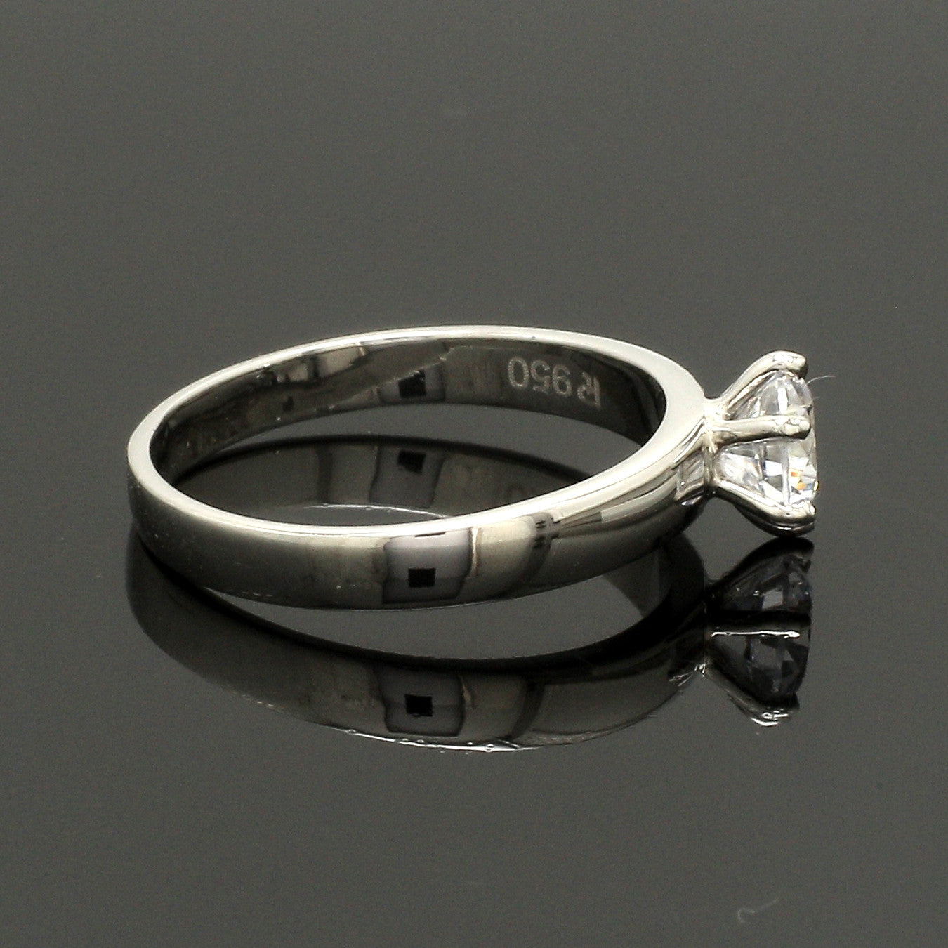 Classic 6 Prong Solitaire Ring made in Platinum SKU 0011