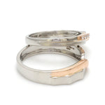 Load image into Gallery viewer, Platinum Love Bands with Rose Gold &amp; Diamonds JL PT 1438
