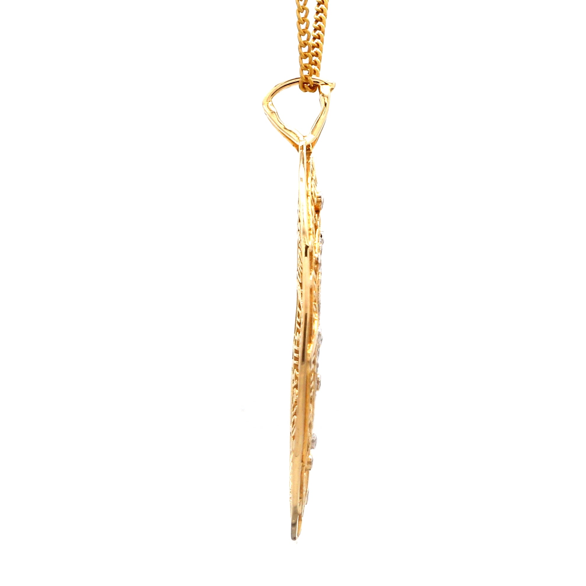 Navkar Jain 18K Yellow Gold Diamond Pendant JL AU P 11   Jewelove