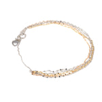 Load image into Gallery viewer, Japanese 5 Line Platinum &amp; Rose gold Fantasy Light Weight Adjustable Bracelet JL PTB 1369
