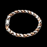Load image into Gallery viewer, 6.5mm Platinum &amp; Gold Bracelet for Men JL PTB 641-RG-A
