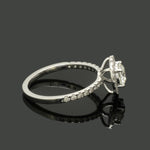 Load image into Gallery viewer, 1 to 5 Carat Lab Grown Solitaire Diamond Accent Platinum Engagement Ring JL PT LG-1481
