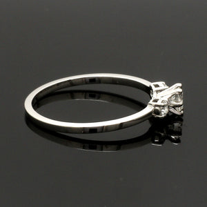 30-Pointer Solitaire Diamond Accents Platinum Ring JL PT 1229-D