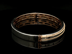 Men of Platinum| 7mm Platinum & Rose Gold Bracelet for Men JL PTB 1215   Jewelove.US