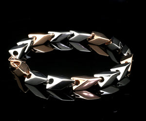 Platinum & Rose gold Bracelet for Men JL PTB 1077   Jewelove.US