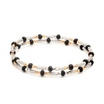 Load image into Gallery viewer, Japanese Platinum Rose Gold with Black Beads Nazariya / Nazariye Bracelet for Kids JL PTB 1230

