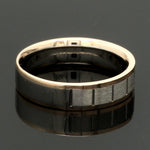 Load image into Gallery viewer, Unique Shape Platinum Love Bands with Rose Gold Border JL PT 648-RG Plain

