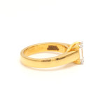 Load image into Gallery viewer, 50-Pointer Emerald Cut Solitaire Diamond 18K Yellow Gold Ring JL AU RS EM 127Y-A   Jewelove.US
