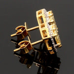 Load image into Gallery viewer, 18K Yellow Gold Earrings with Natural Fancy Yellow &amp; White Diamonds JL AU E 103
