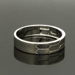 Load image into Gallery viewer, Hexagonal Textured Platinum Love Bands JL PT 422
