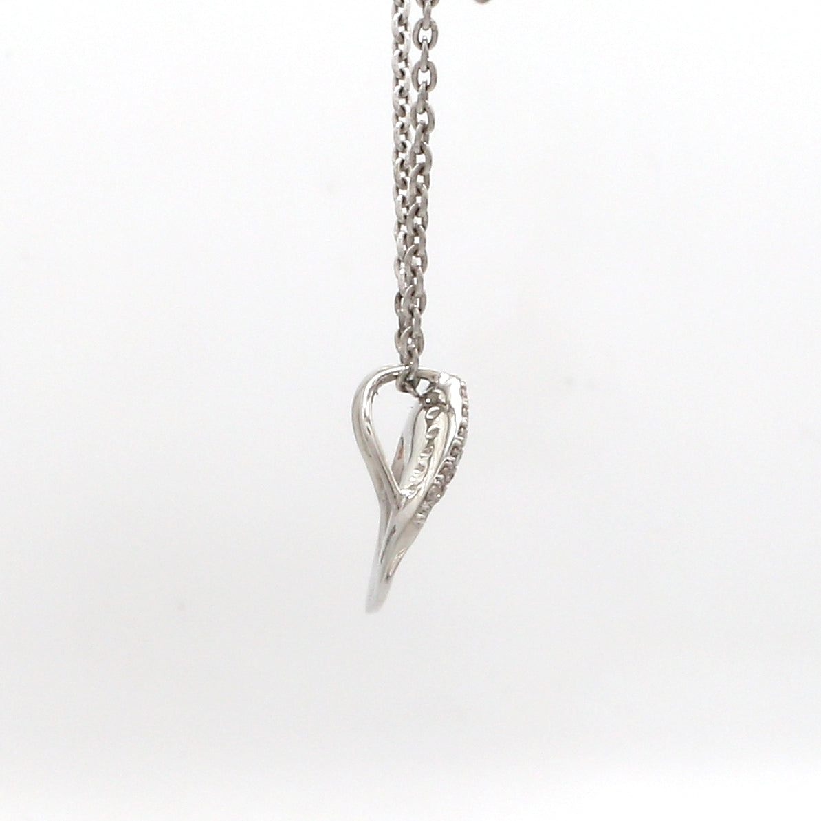 Evara Platinum Diamonds Pendant with Rose Gold Heart JL PT P 323   Jewelove.US