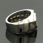 Load image into Gallery viewer, Customised Alphabet / Initial Platinum Signet Ring for Men JL PT 1373
