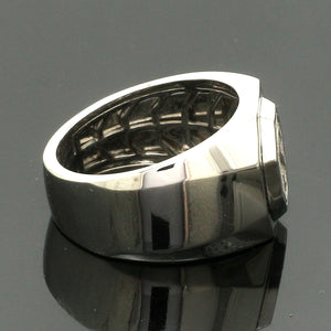 Customised Alphabet / Initial Platinum Signet Ring for Men JL PT 1373