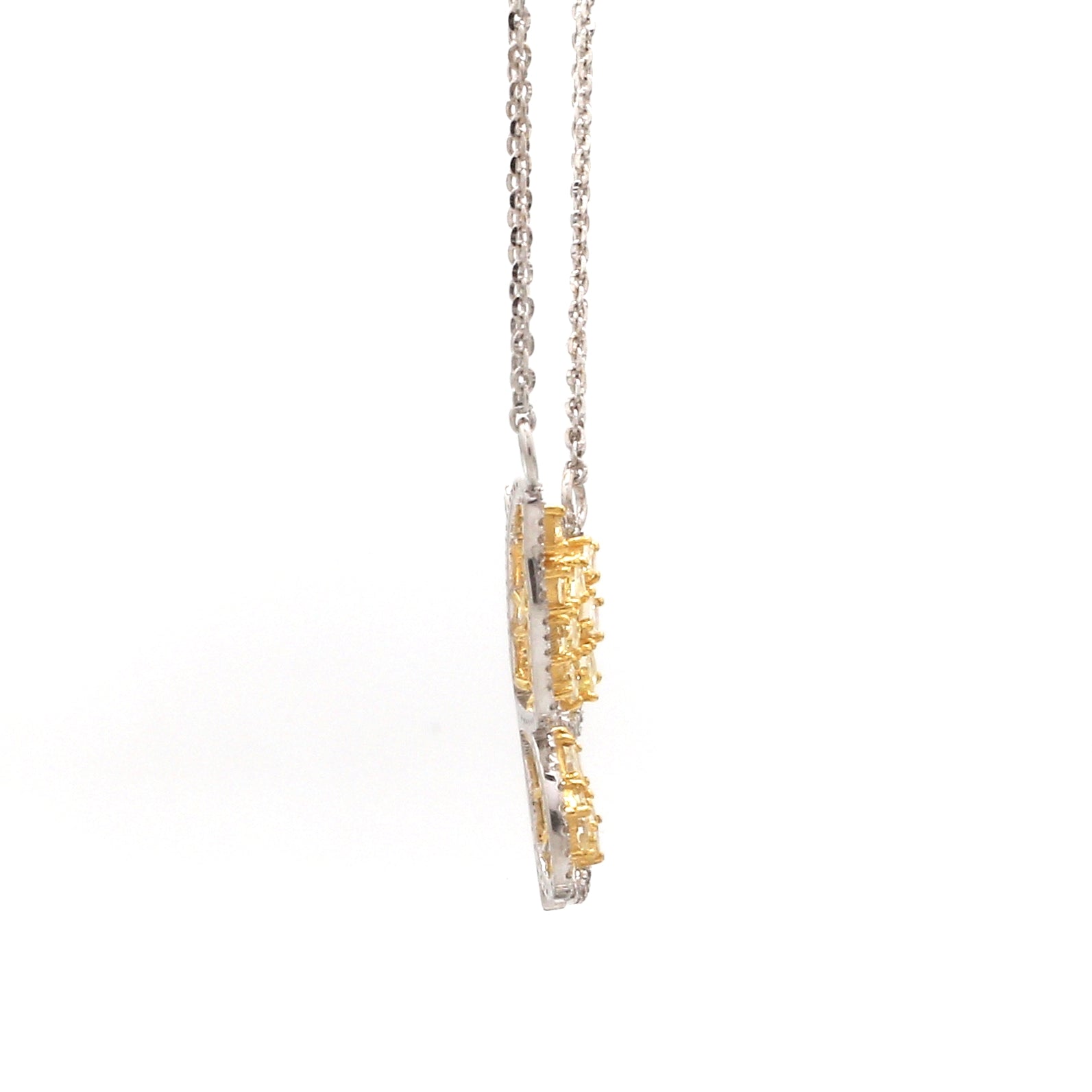 Natural Fancy Color Yellow Diamond Butterfly Pendant Chain for Women JL AU YD 101   Jewelove.US
