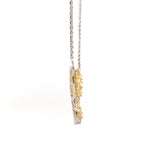 Load image into Gallery viewer, Natural Fancy Color Yellow Diamond Butterfly Pendant Chain for Women JL AU YD 101   Jewelove.US
