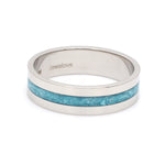 Load image into Gallery viewer, Plain Platinum Ring with Blue Enamel for Men JL PT 1119
