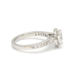 Load image into Gallery viewer, 1-Carat Solitaire Lab Grown Diamond Accents Platinum Engagement Ring JL PT LG 977-A
