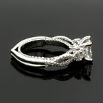 Load image into Gallery viewer, 1-Carat Princess cut Solitaire Diamond Accents Platinum Ring JL PT 1369
