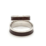 Load image into Gallery viewer, Platinum Couple Unisex Ring with Brown Ceramic JL PT 1329   Jewelove
