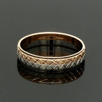 Load image into Gallery viewer, Platinum Love Bands with Rose Gold Unisex Ring JL PT 1407
