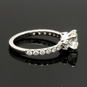 1-Carat Platinum Solitaire Engagement Ring with Diamond Accents JL PT 327-B