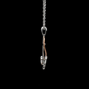 Platinum Anchor Pendant with Rose Gold for Sailors JL PT P 320   Jewelove.US