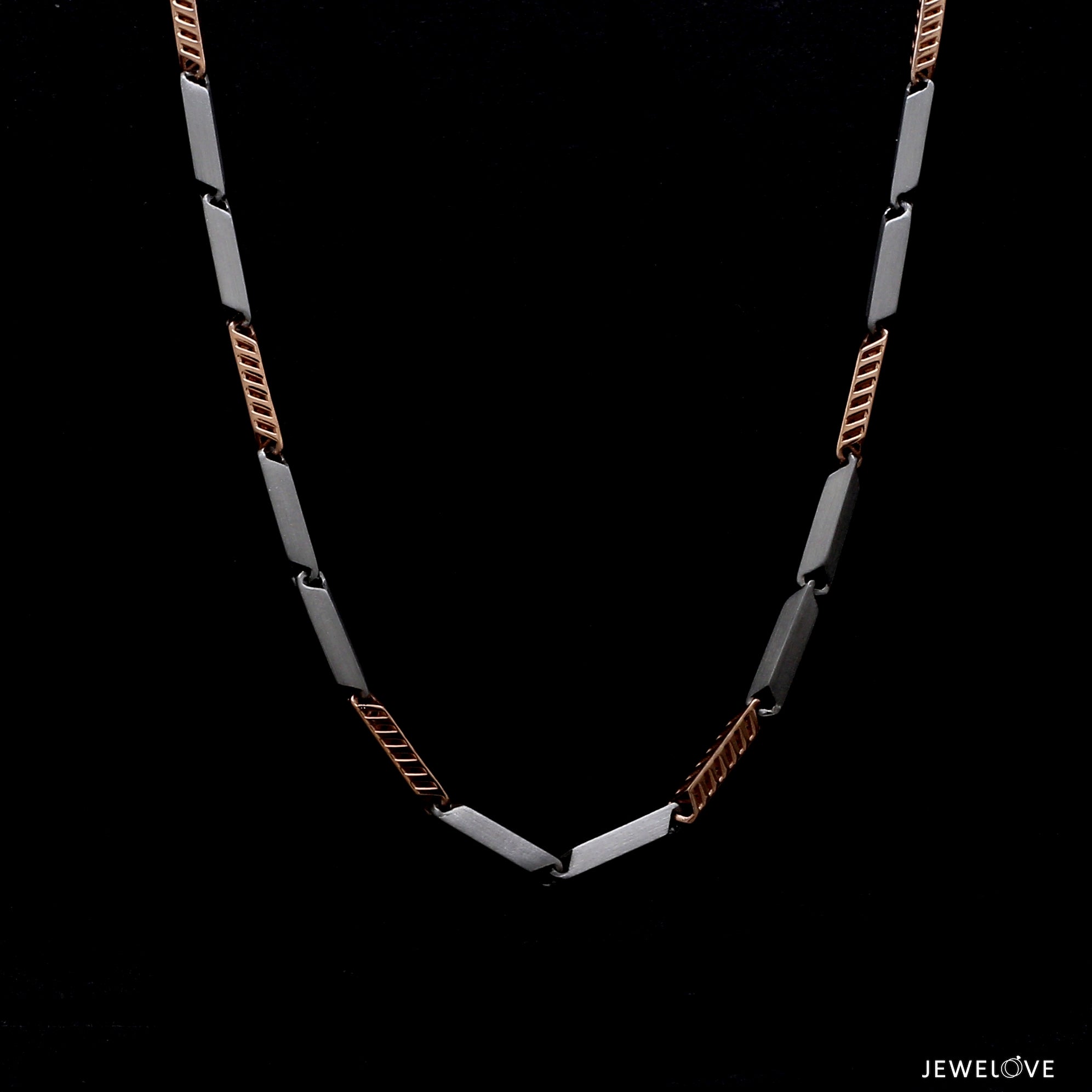 3.75mm Platinum Rose Gold Links Chain for Men JL PT CH 1405