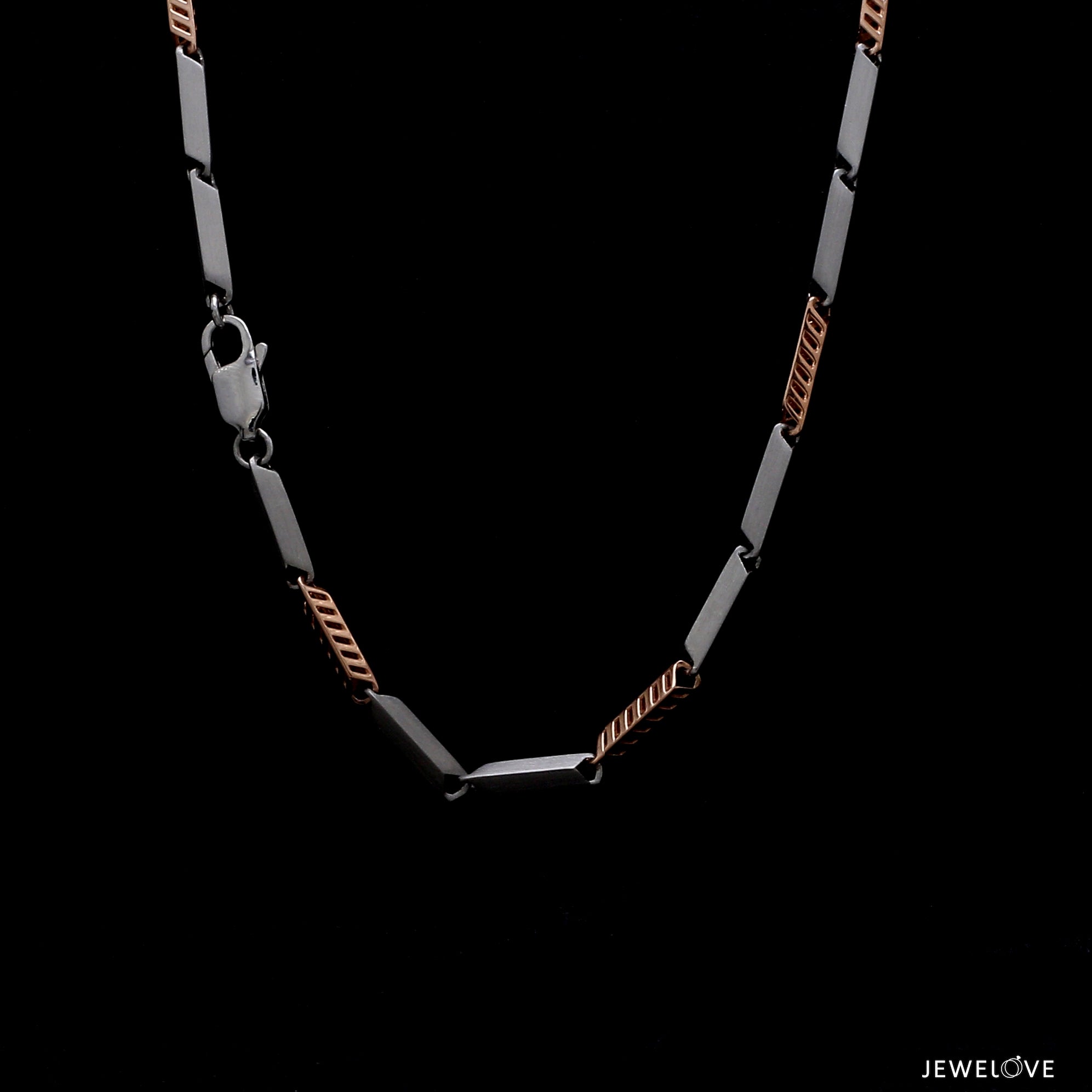 3.75mm Platinum Rose Gold Links Chain for Men JL PT CH 1405