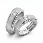 Load image into Gallery viewer, Classic Platinum Solitaire Love Bands SJ PTO 101-A
