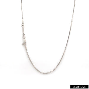 1.2mm Plain Platinum Box Chain JL PT 702-A   Jewelove