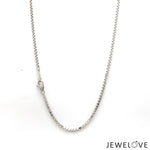 Load image into Gallery viewer, 1.5mm Unisex Plain Japanese Platinum Box Chain SJ PTO 702-B   Jewelove
