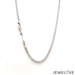 Load image into Gallery viewer, 2mm Plain Platinum Box Chain for Men SJ PTO 702-C
