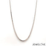 Load image into Gallery viewer, 2.5mm Japanese Plain Platinum Box Chain for Men SJ PTO 702-F   Jewelove
