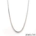 Load image into Gallery viewer, 2mm Plain Platinum Box Chain for Men SJ PTO 702-C
