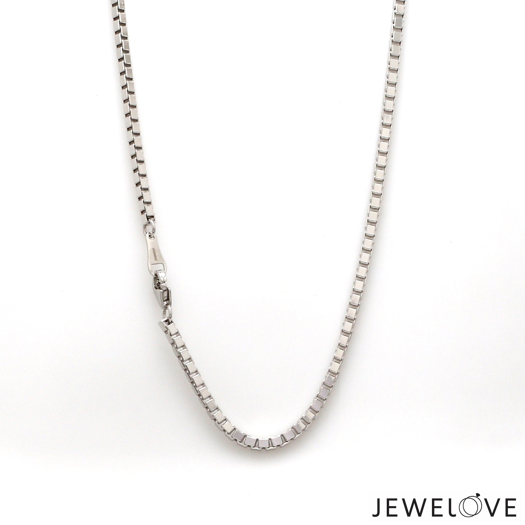 2.5mm Japanese Plain Platinum Box Chain for Men SJ PTO 702-F