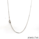 Load image into Gallery viewer, 1mm Plain Japanese Platinum Square Snake Chain JL PT 747-A   Jewelove
