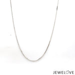 Load image into Gallery viewer, 1mm Plain Japanese Platinum Square Snake Chain JL PT 747-A   Jewelove
