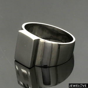 Plain Platinum Ring for Men JL PT 1387
