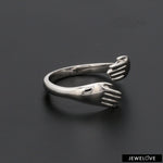 Load image into Gallery viewer, Platinum Hug Unisex Ring JL PT 938   Jewelove.US
