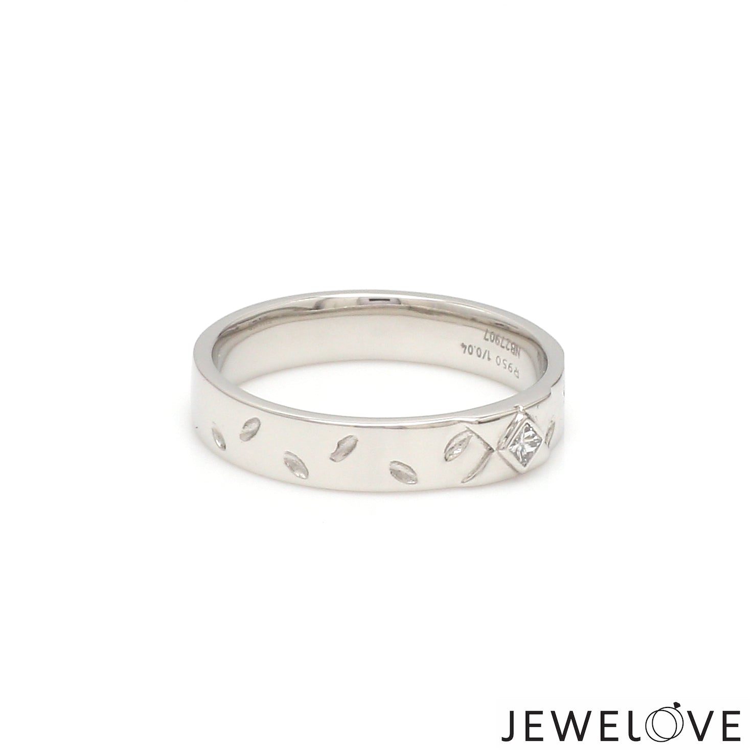 Designer Platinum  Princess Diamond Cut Couple Ring JL PT CB 87