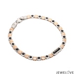 Load image into Gallery viewer, Platinum &amp; Rose Gold Bracelet for Men JL PTB 1335
