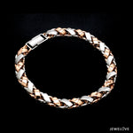 Load image into Gallery viewer, 6.5mm Platinum &amp; Gold Bracelet for Men JL PTB 641-RG-A
