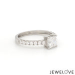 Load image into Gallery viewer, 30-Pointer Solitaire Diamond Shank Platinum Ring JL PT 1313   Jewelove.US

