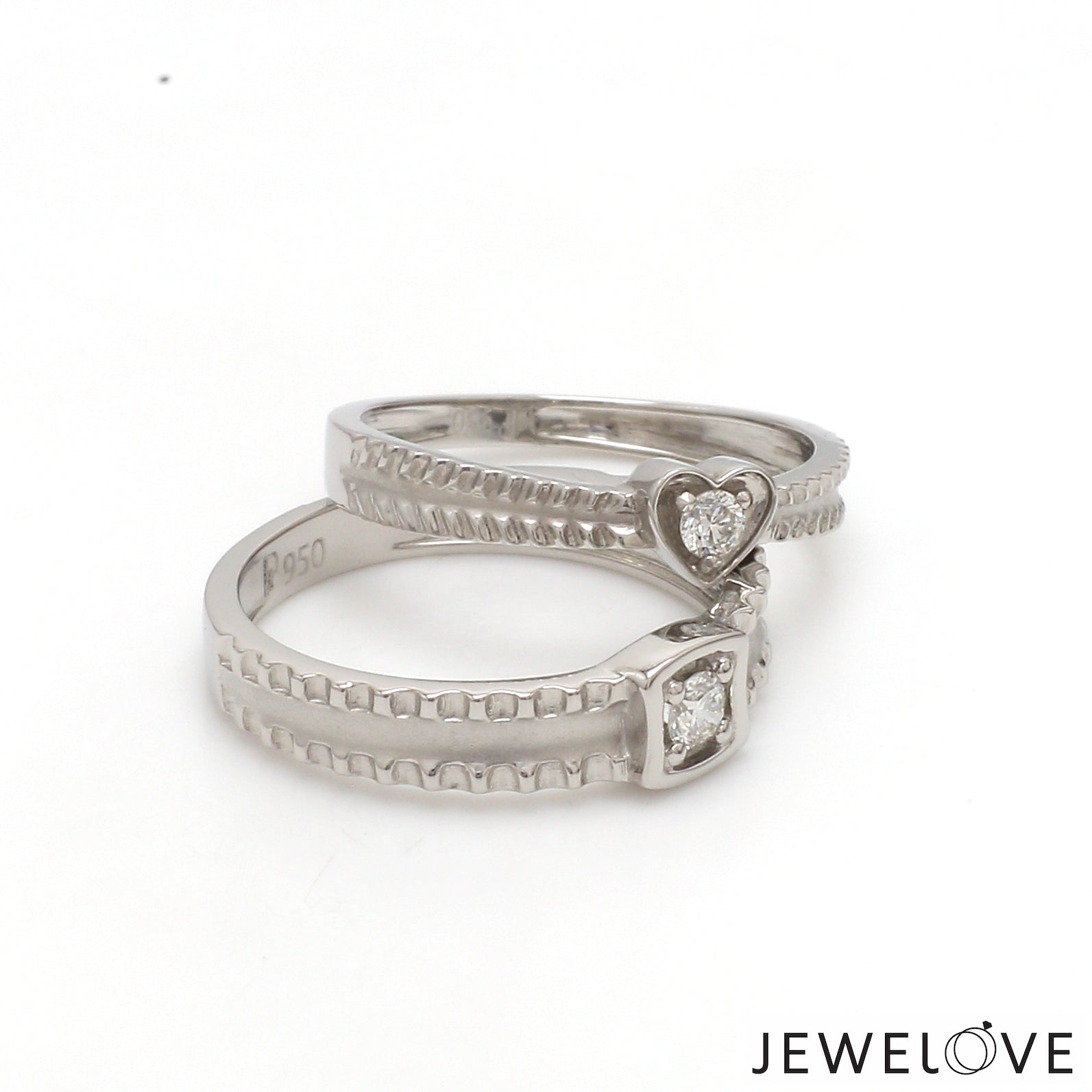 Designer Heart Platinum Love Bands JL PT 922